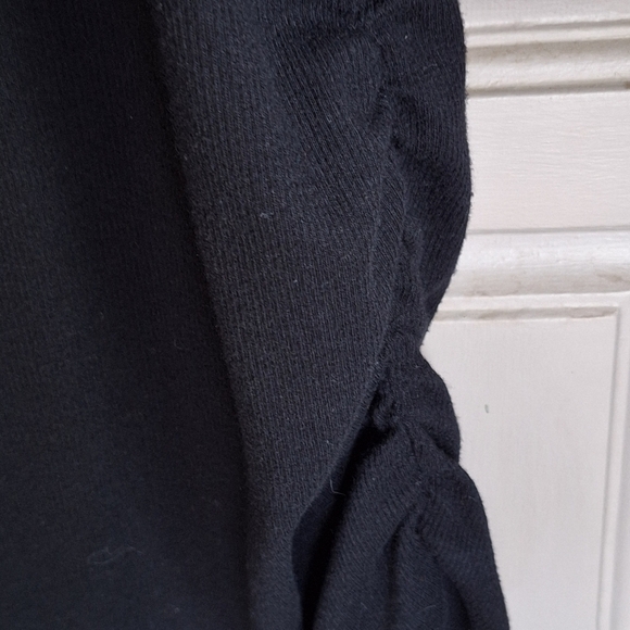 Lane Bryant Sweater Plus Sz18/20 Lt Weight Black Ruch Sides Long Sleeves - Picture 4 of 9